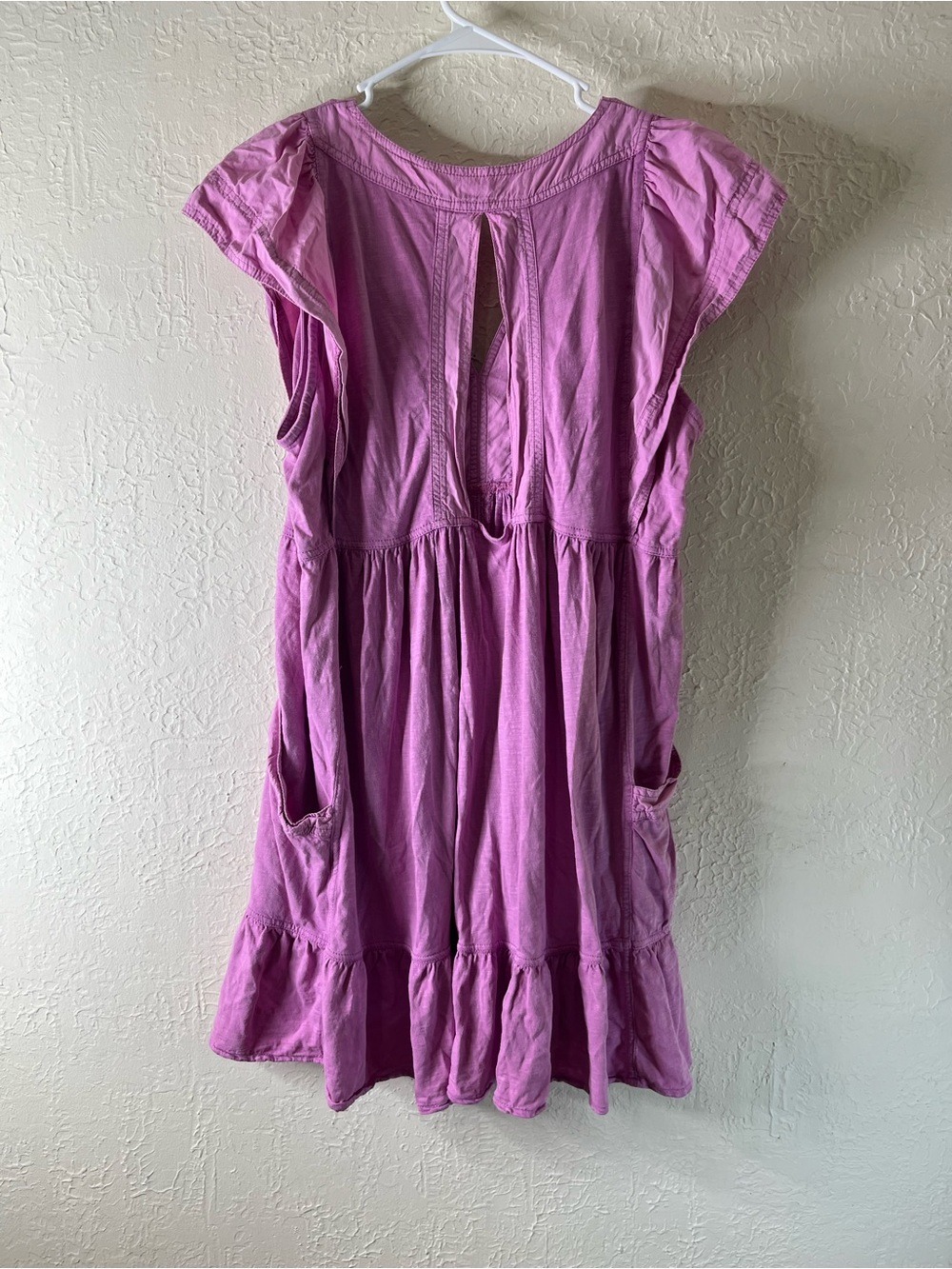 Anthropologie Daily Practice Short Flutter Sleeve Mini Dress in Pink - Picture 11 of 15